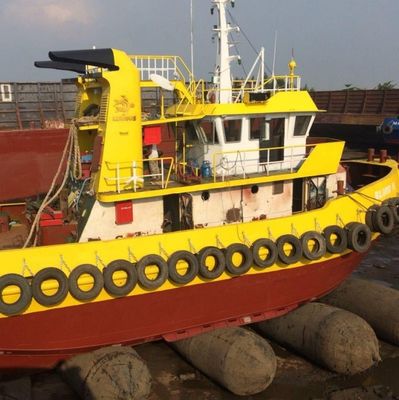 নলাকার ইনফ্ল্যাটেবল মেরিন রাবার শিপ এয়ারব্যাগ চালু করছে