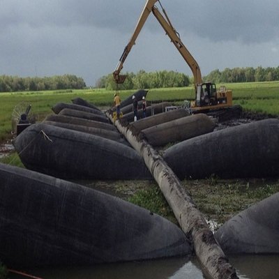 নলাকার কালো inflatable মেরিন ভারী উত্তোলন এয়ার ব্যাগ